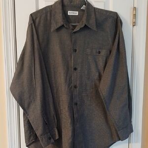 Vintage "Barry Bricken" Men's Gray Casual Button Down Shirt
